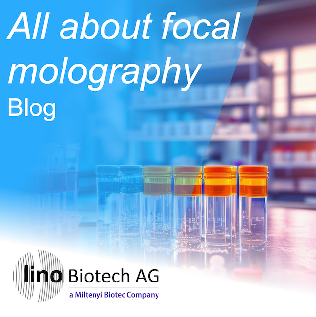 Blog cover for the article on heterogeneous and homogeneous assays: rows of sample tubes with orange liquid in a laboratory