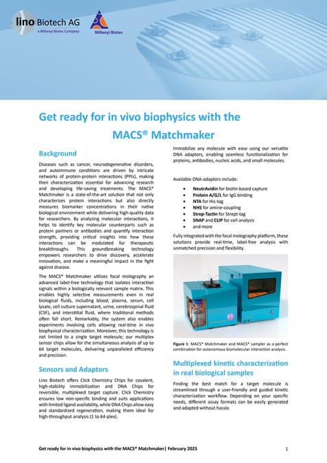 MACS® Matchmaker Instrument Brochure