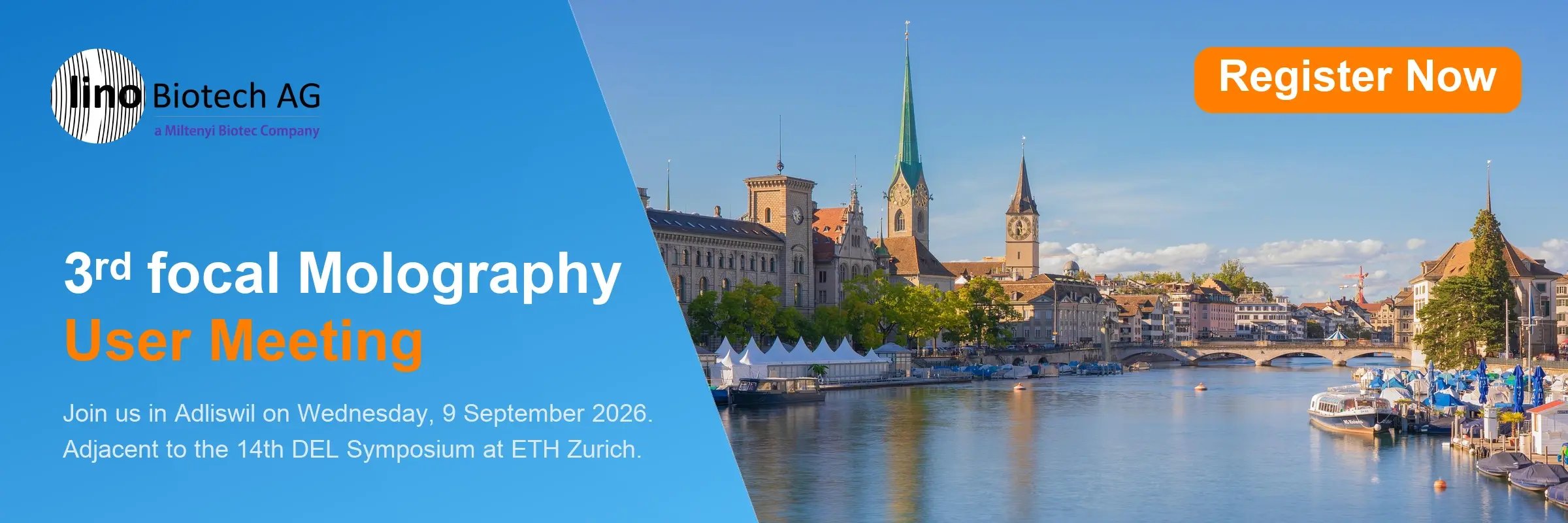 3rd focal Molography User Meeting on September 9, 2026 in Adliswil, Switzerland