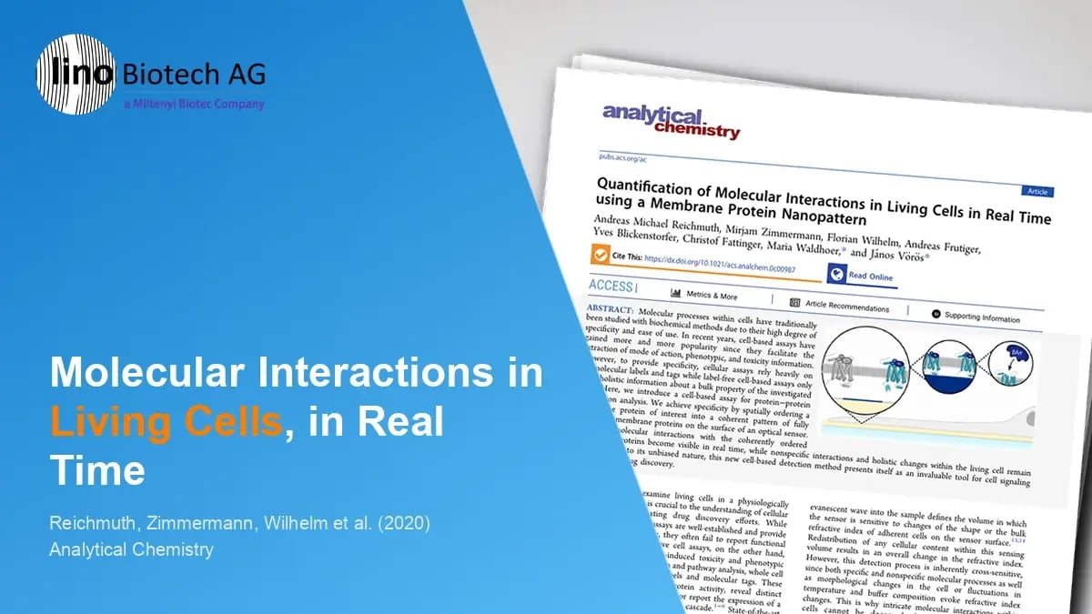 Quantification of Molecular Interactions in Living Cells in Real Time using a Membrane Protein Nanopattern
