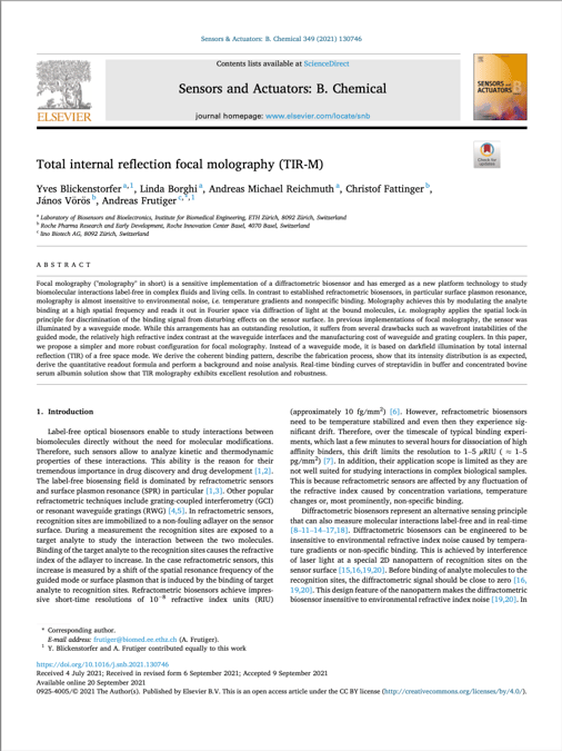 Total internal reflection focal molography (TIR-M)