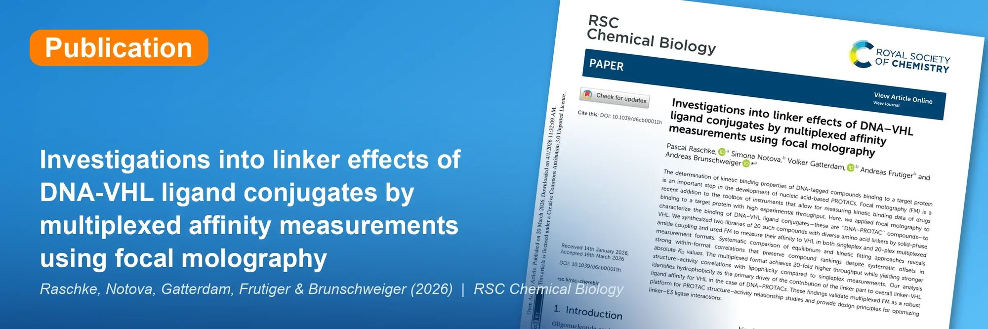 Raschke et al. 2026 - DNA-VHL Ligand Conjugates - Focal Molography